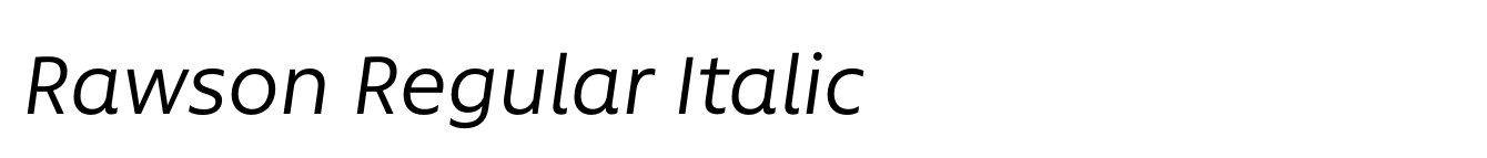 Rawson Regular Italic